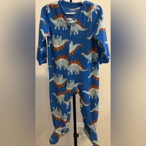 Carter's Blue Dinosaur Fleece Footie